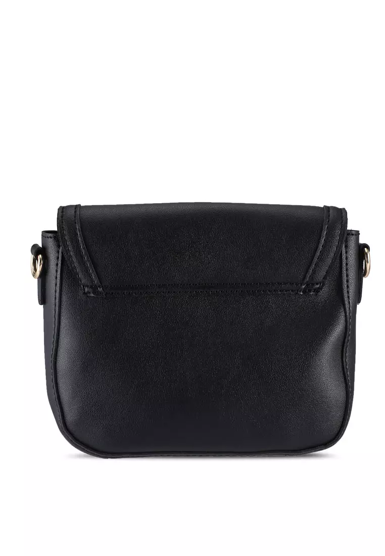 Unisa Faux Leather Sling Bag With Flap Over