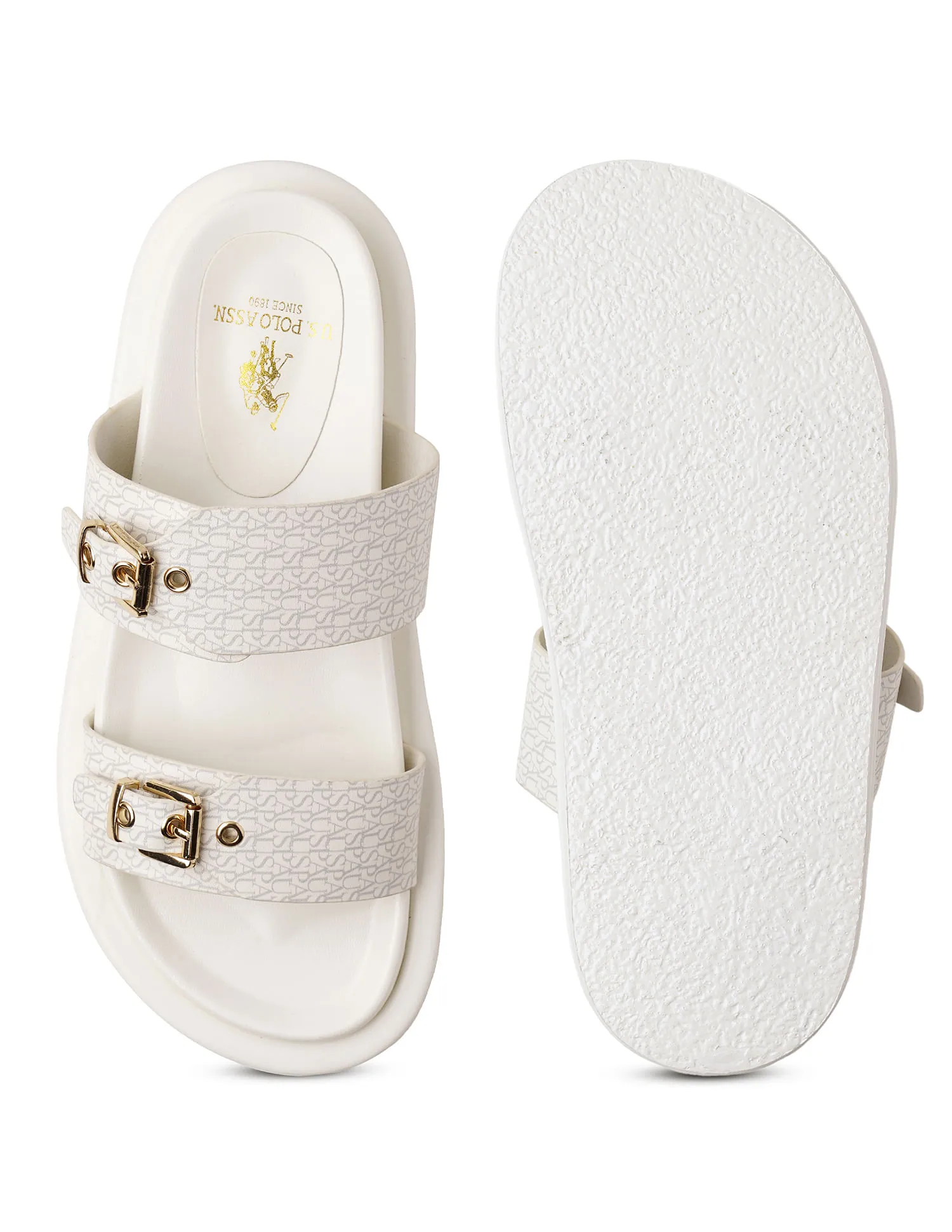 U.S. Polo Assn. Open Toe Buckle Detail Maria Sandals