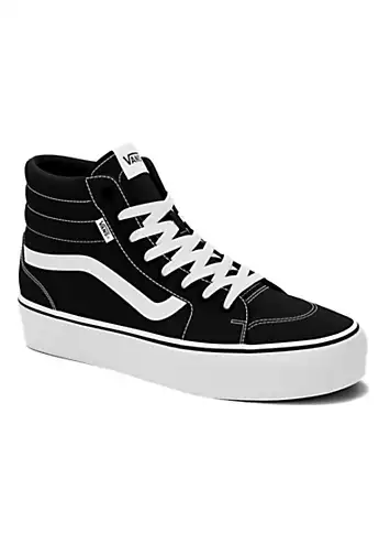 Vans Black & White Women’s Filmore Hi-Top Platform Trainers | Kaleidoscope