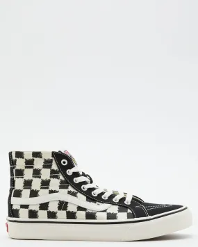 Vans Sk8-Hi 38 Decon Vr3 Sf Diy Checkerboard - Marshmallow Black | SurfStitch