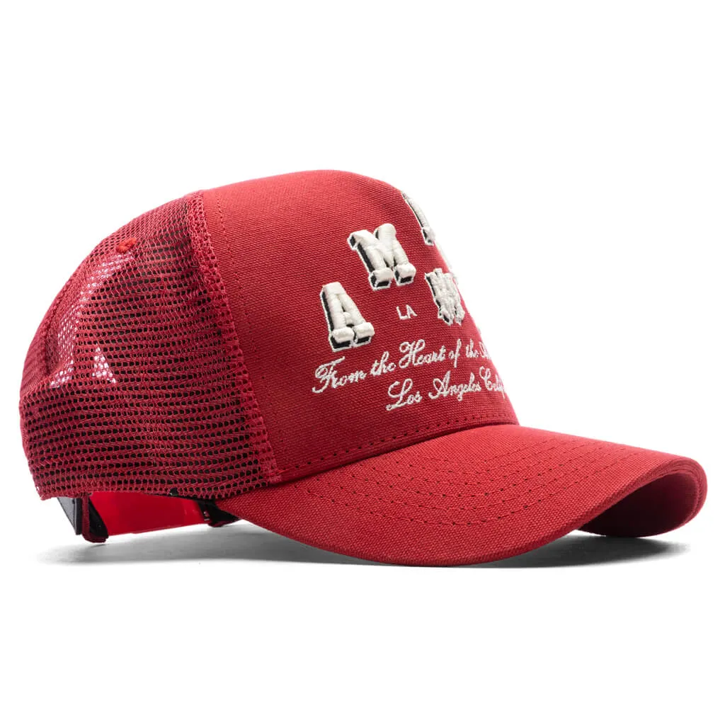 Varsity Trucker Hat - Red