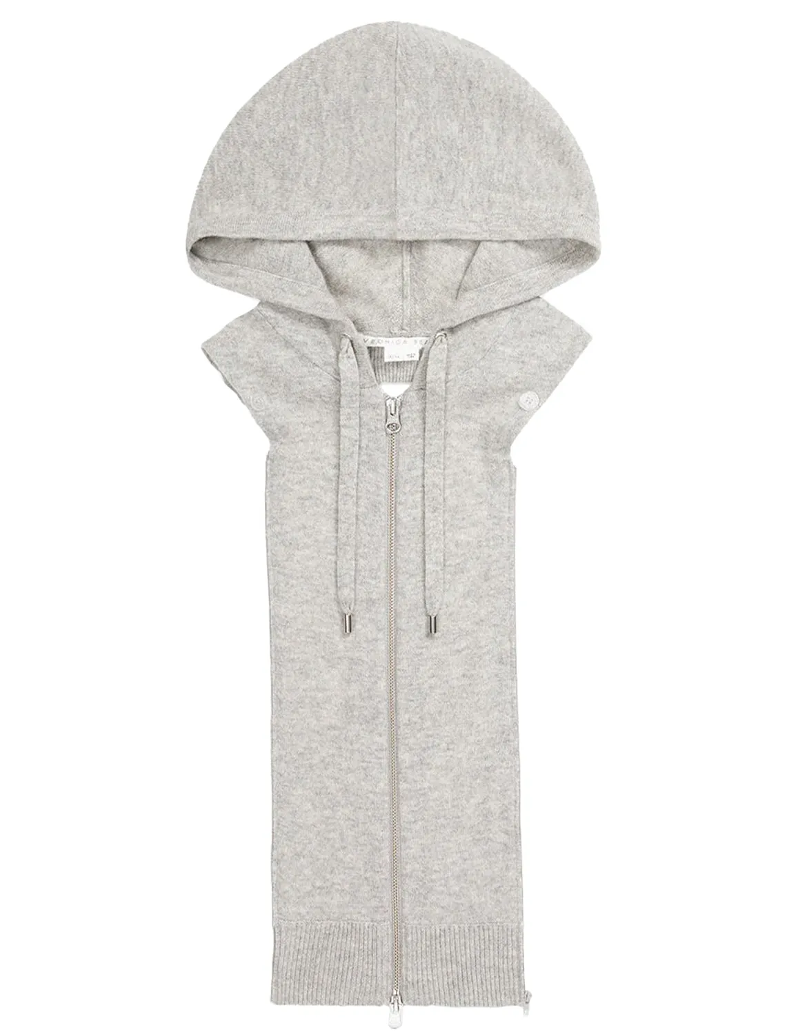     Veronica Beard   merino + cashmere hoodie dickey in grey