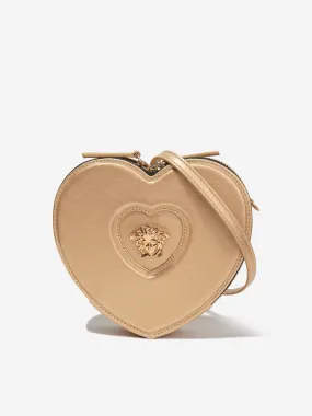 Versace Girls Leather Heart Shoulder Bag in Gold