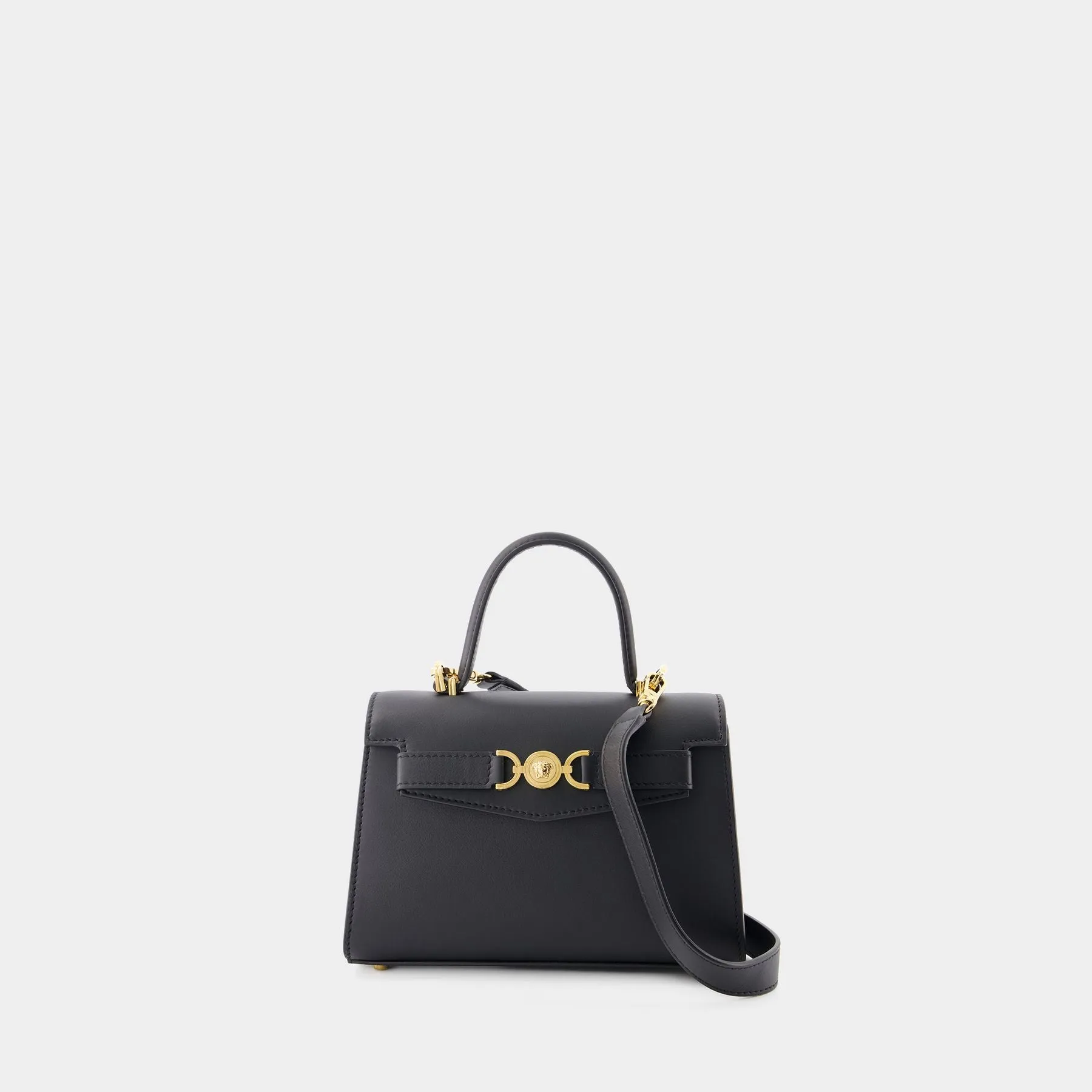 Versace  Small Top Handle Bag - Versace - Leather - Black