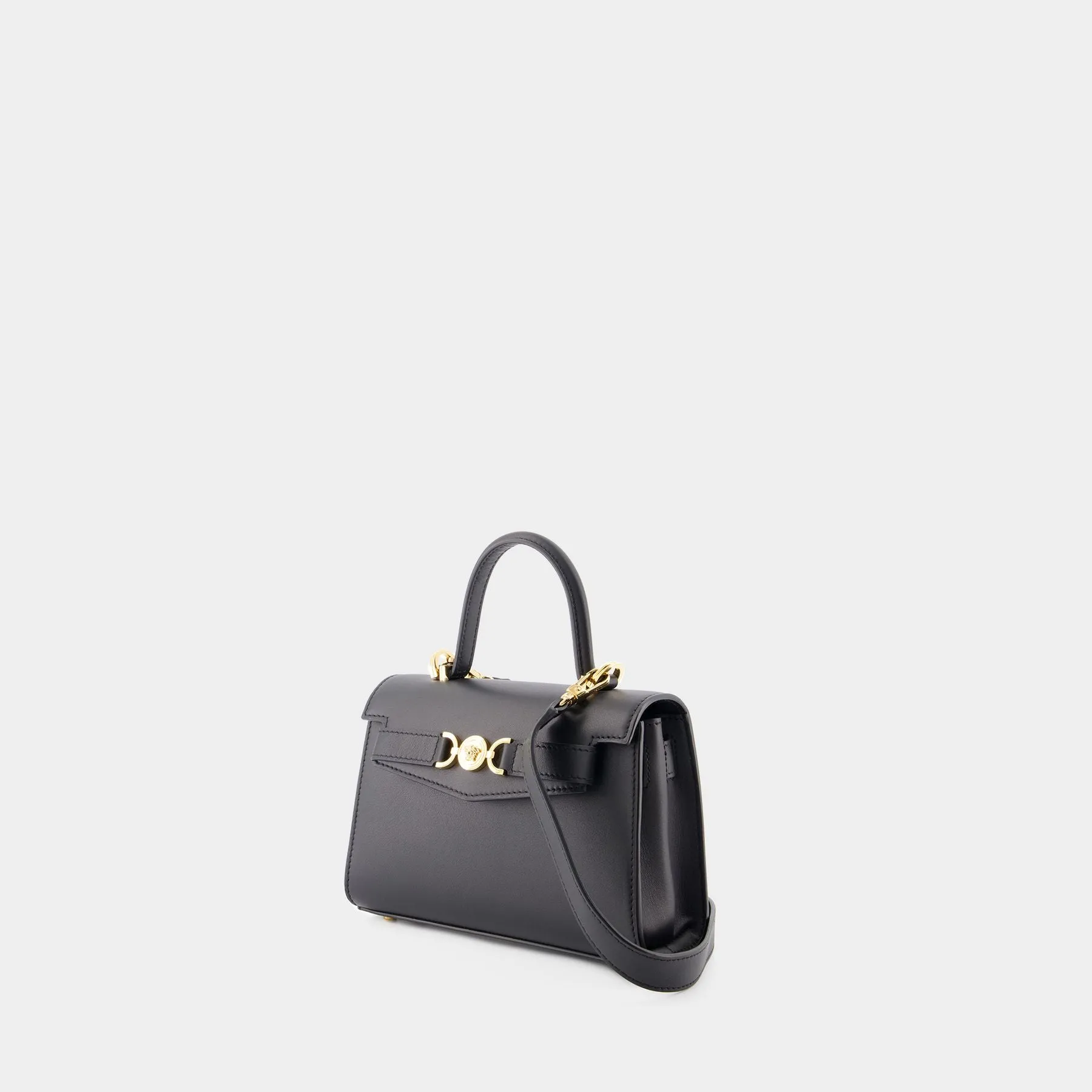 Versace  Small Top Handle Bag - Versace - Leather - Black