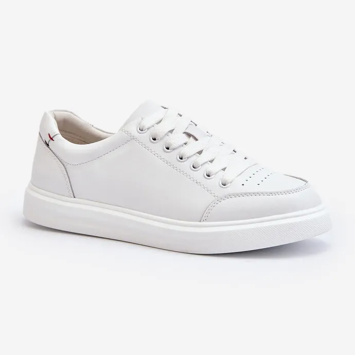 Vinceza Women's Sneakers Natural Leather White Dimpna