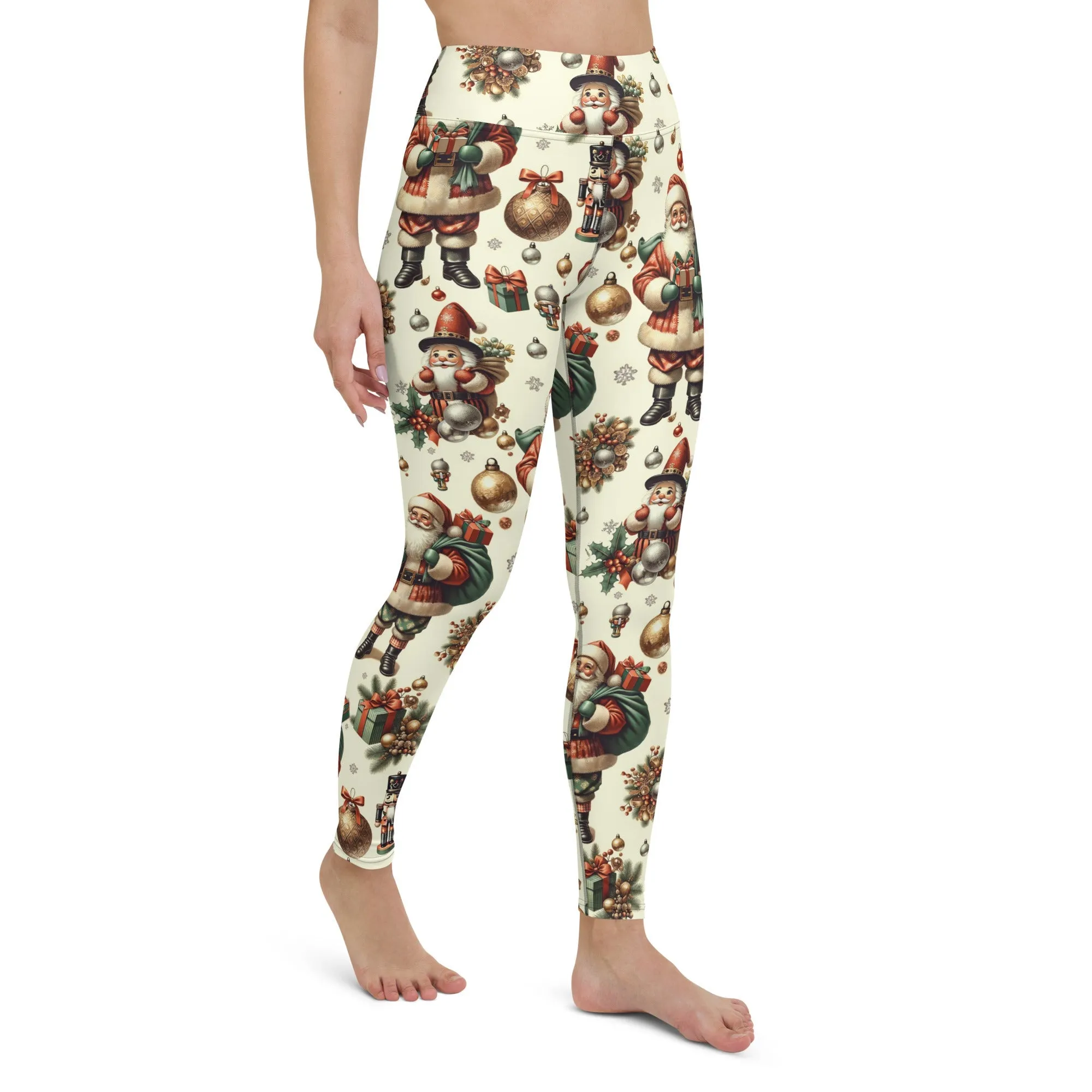 Vintage Christmas Yoga Leggings