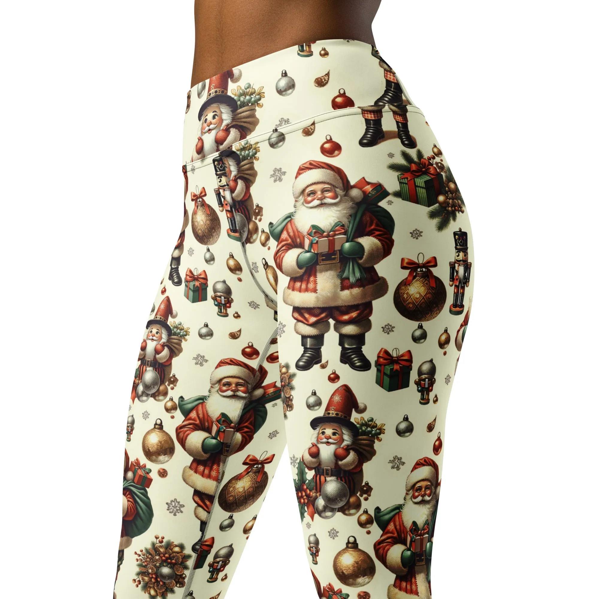 Vintage Christmas Yoga Leggings