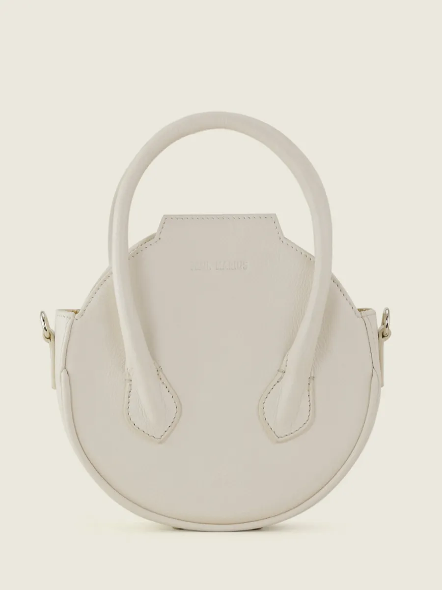 White Leather Handbag for Women - Aline Pastel Chalk | PAUL MARIUS