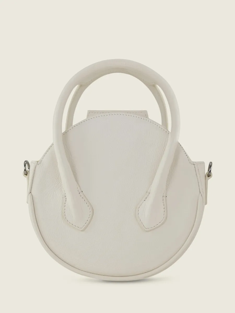 White Leather Handbag for Women - Aline Pastel Chalk | PAUL MARIUS