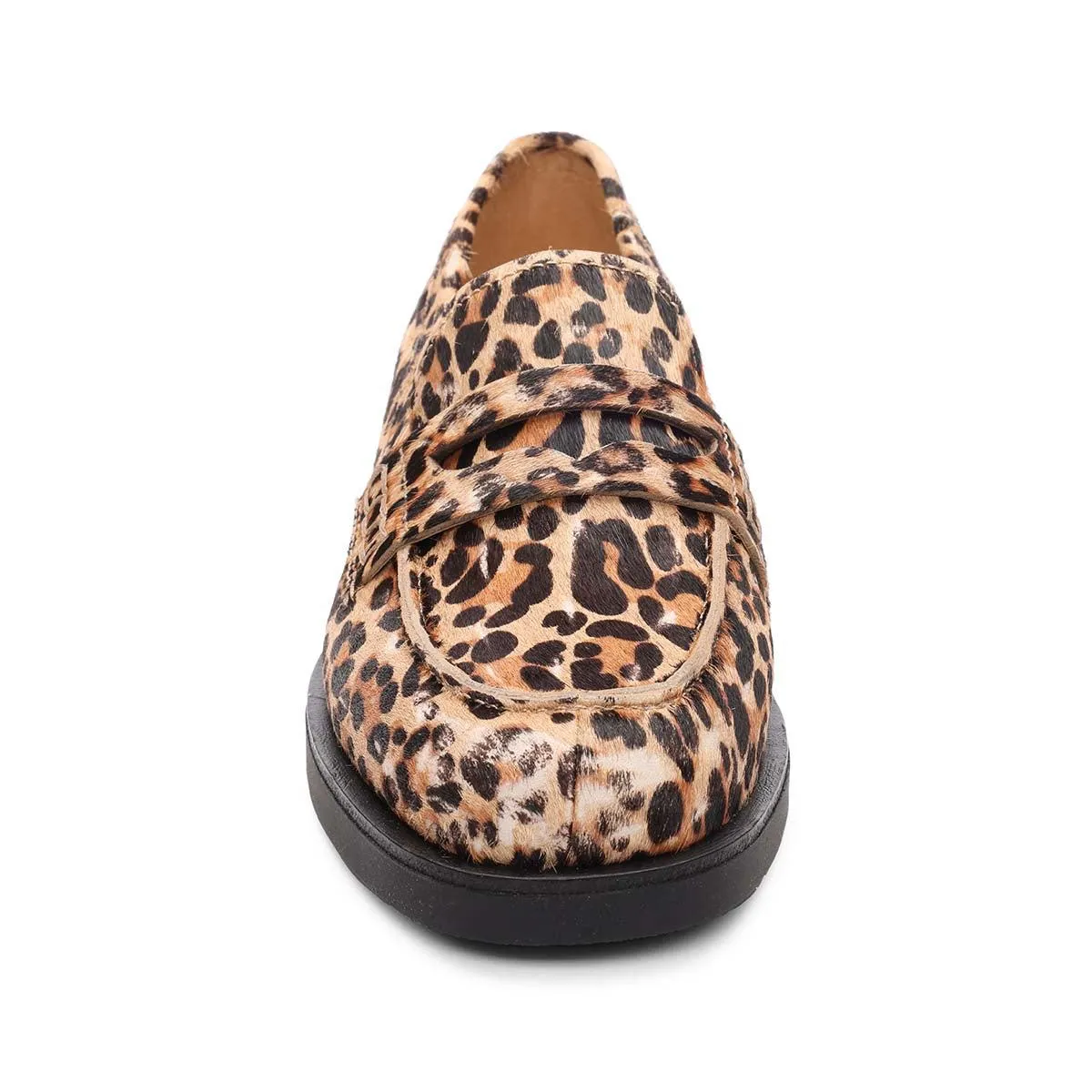 Winona Leopard Hair Calf Penny Loafer