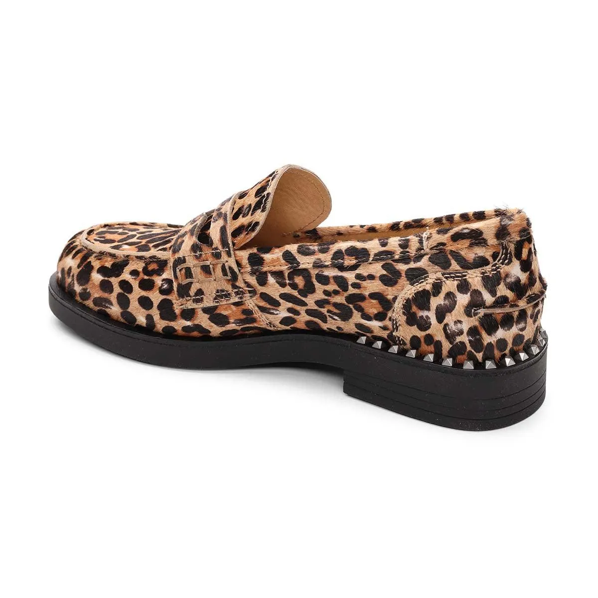 Winona Leopard Hair Calf Penny Loafer