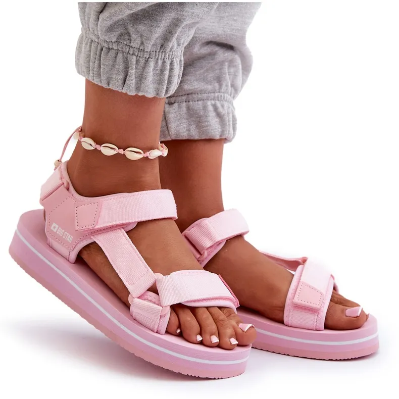 Women's Platform Sandals Big Star NN274A533 Pink