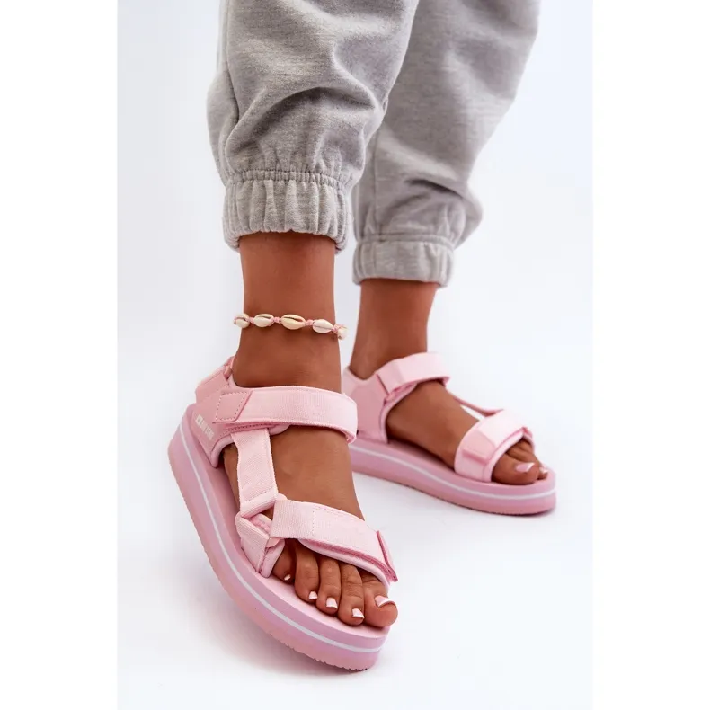 Women's Platform Sandals Big Star NN274A533 Pink