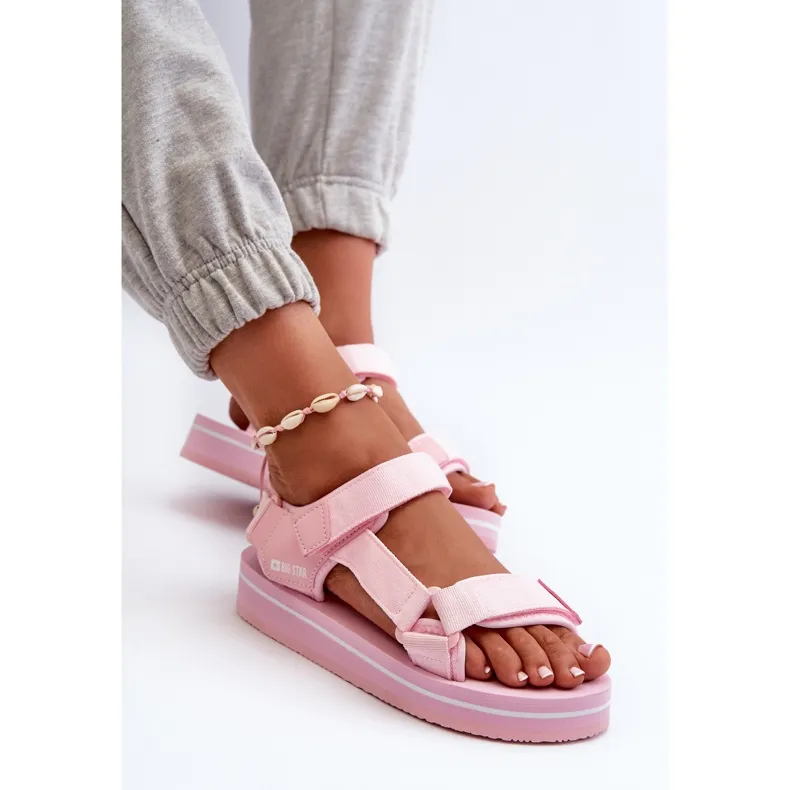 Women's Platform Sandals Big Star NN274A533 Pink