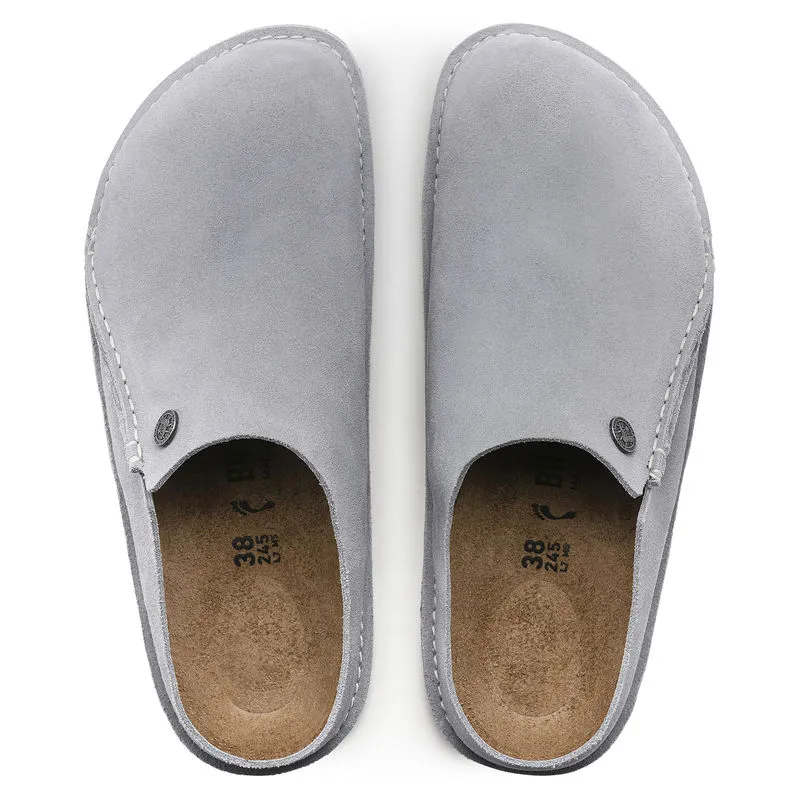 Women’s Birkenstock Zermatt 365 Suede Leather Slipper – Stone Coin