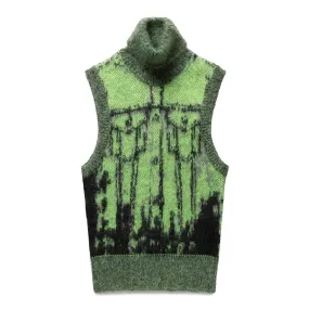 WOMEN'S M-SIFNOS KNIT VEST BLACK/GREEN | Bodega